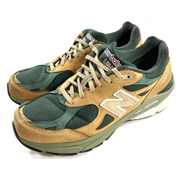New Balance 990v3 Mens 10.5 Teddy Santis Tan Green Sneaker Shoe USA M990WG3 main image 5